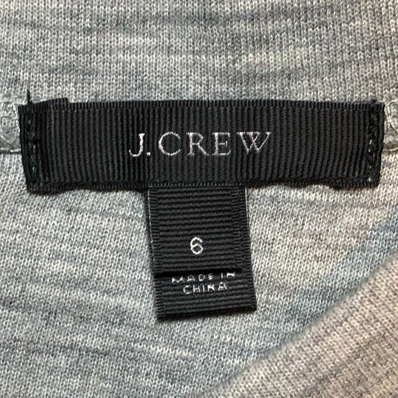 J crew grey pocket zip wool short sleeve dress - Picture 7 of 8